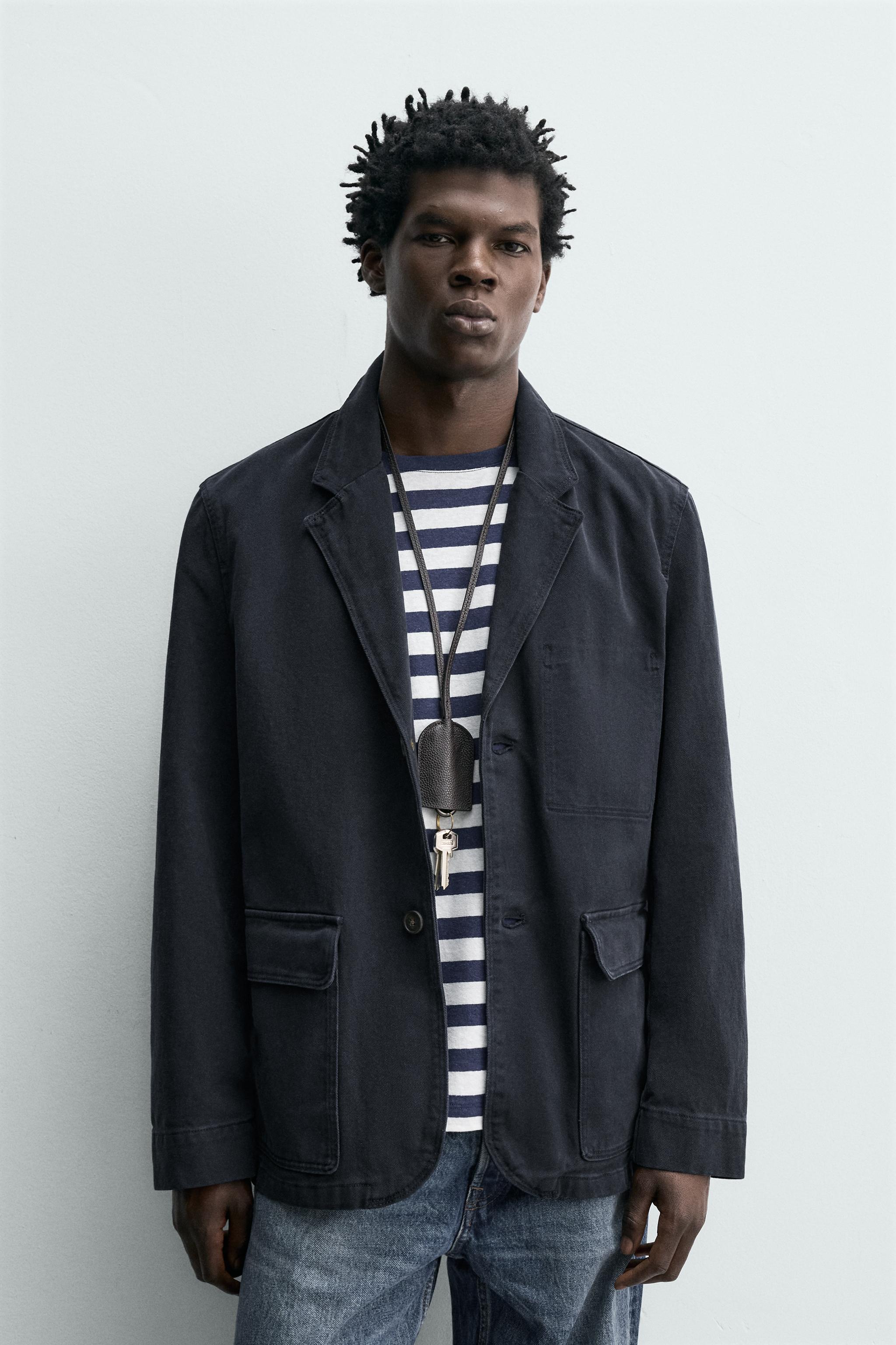 RELAXED FIT COTTON BLAZER